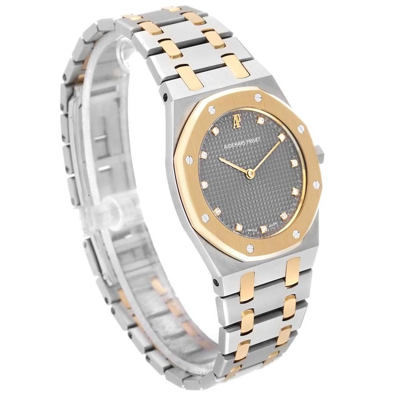 Audemars Piguet Royal Oak Steel Yellow Gold Diamond Mens Watch 56303SA ...