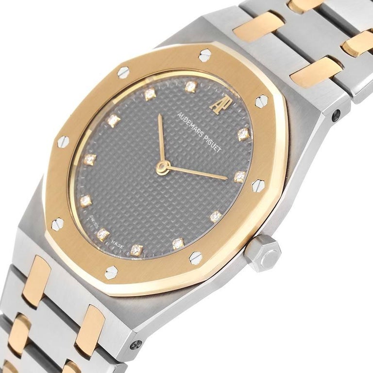 Audemars Piguet Royal Oak Steel Yellow Gold Diamond Mens Watch 56303SA ...