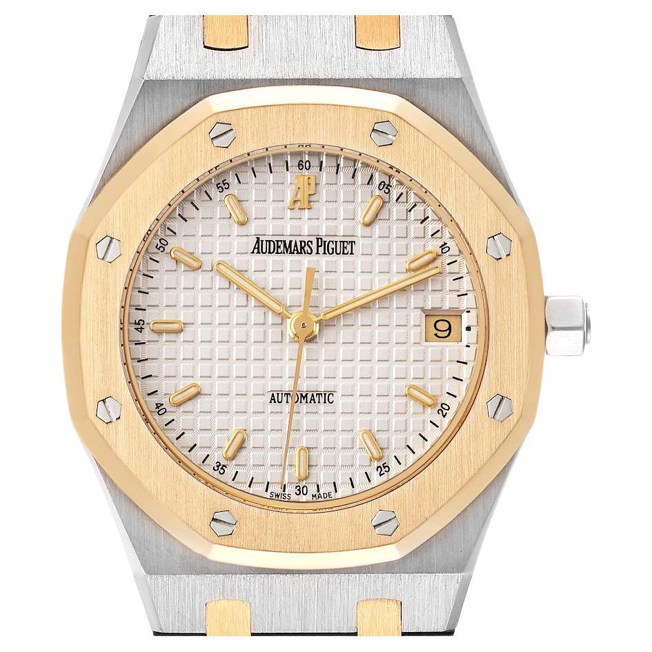 Audemars Piguet Royal Oak Steel Yellow Gold Mens Watch 14790SA Box Papers