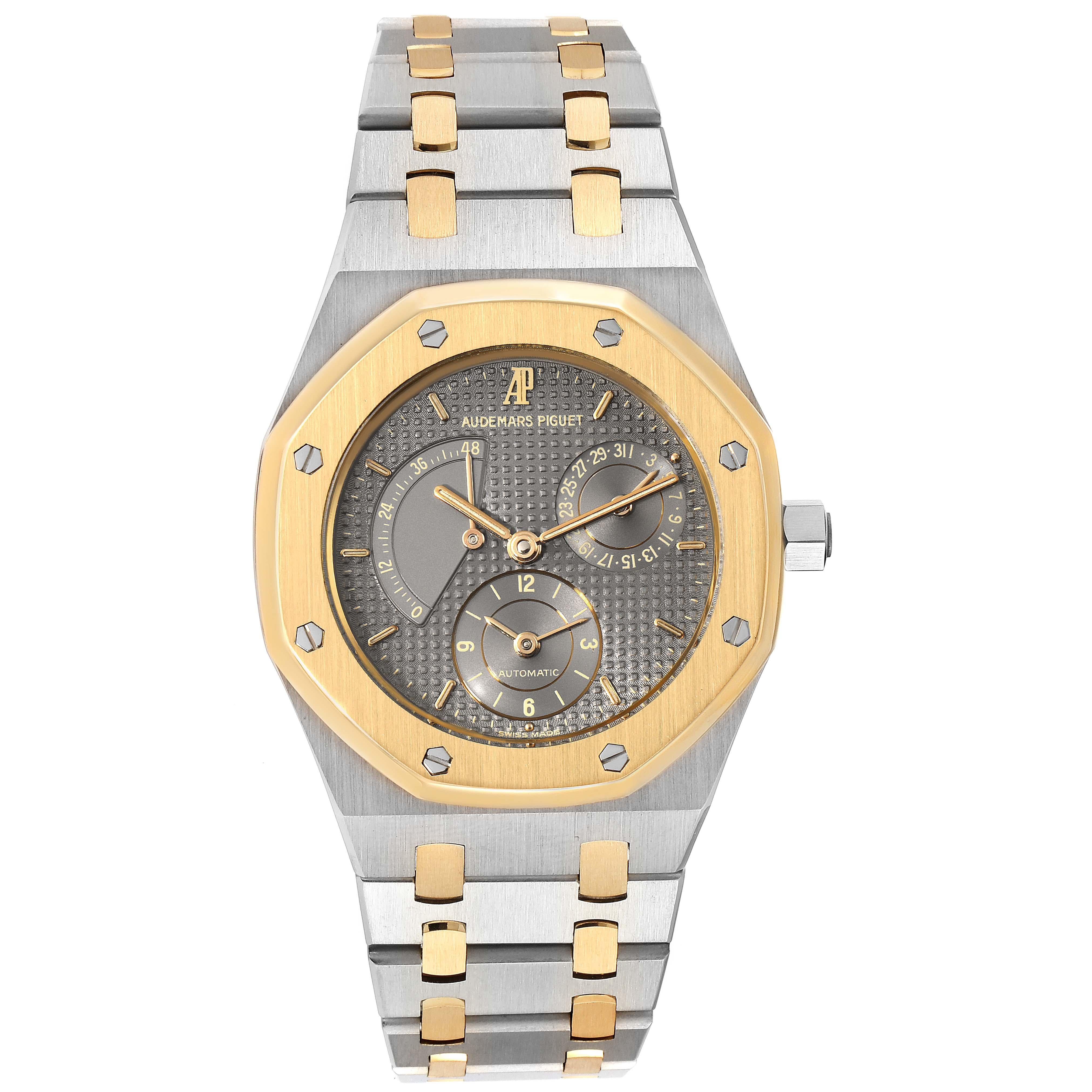 Audemars Piguet Royal Oak Steel Yellow Gold Mens Watch 25730 Service Papers In Excellent Condition For Sale In Atlanta, GA
