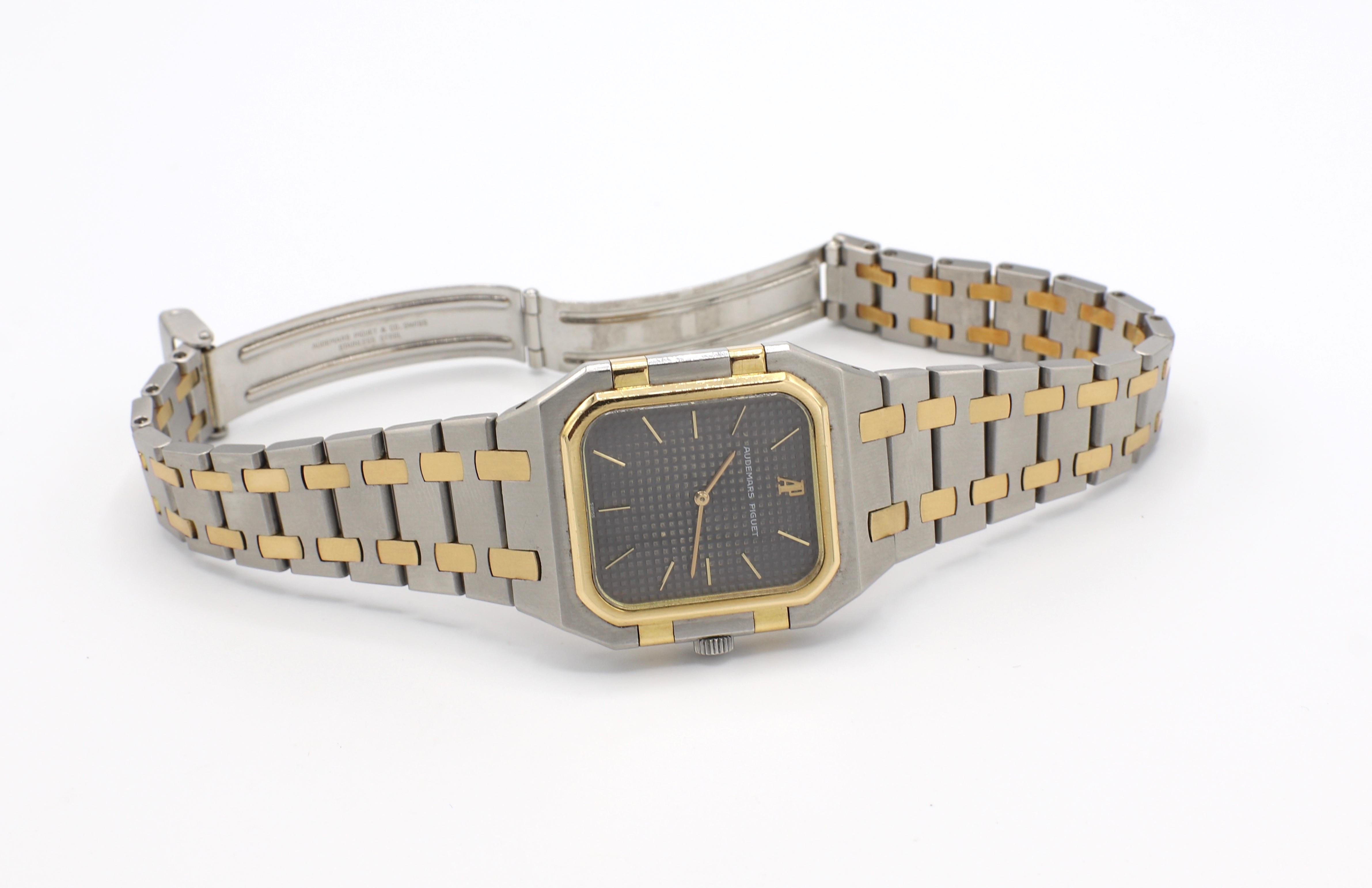 Audemars Piguet Royal Oak Steel and Yellow Gold Square Quartz Watch 3
