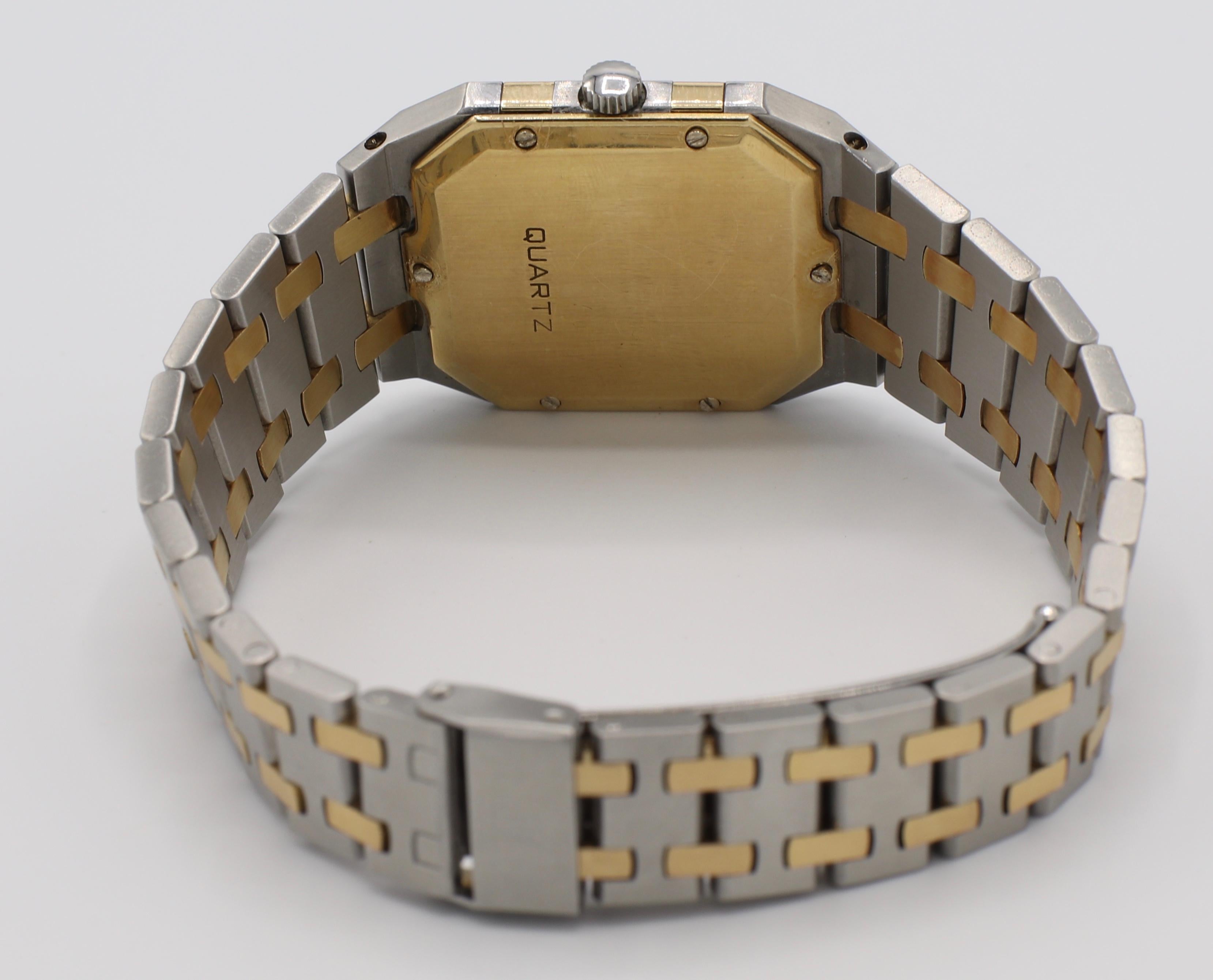 Women's or Men's Audemars Piguet Royal Oak Steel and Yellow Gold Square Quartz Watch