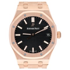 Used Audemars Piguet Royal Oak Watch Black Dial Rose Gold 15500OR.OO.1220OR.01 Unworn