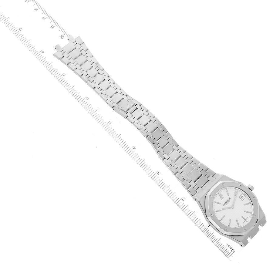 Audemars Piguet Royal Oak White Dial Steel Mens Watch 15202ST For Sale 1