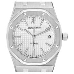 Audemars Piguet Royal Oak White Dial Steel Mens Watch 15300ST