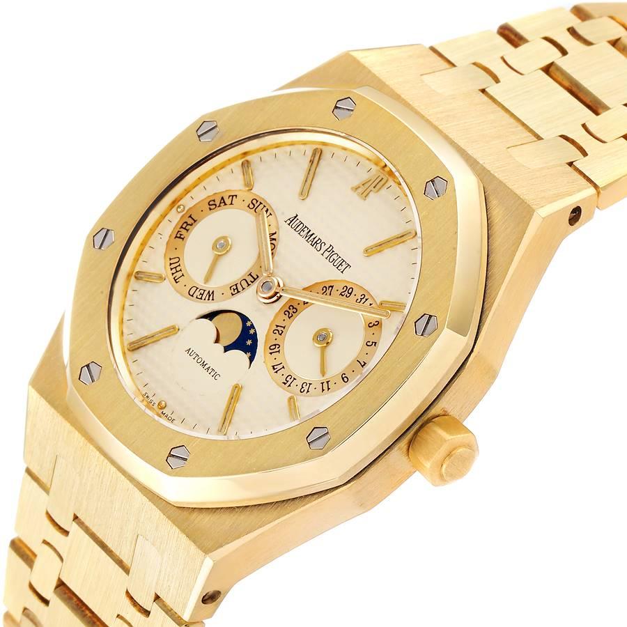 Audemars Piguet Royal Oak Yellow Gold Day Date Moonphase Mens Watch 25594 In Excellent Condition For Sale In Atlanta, GA