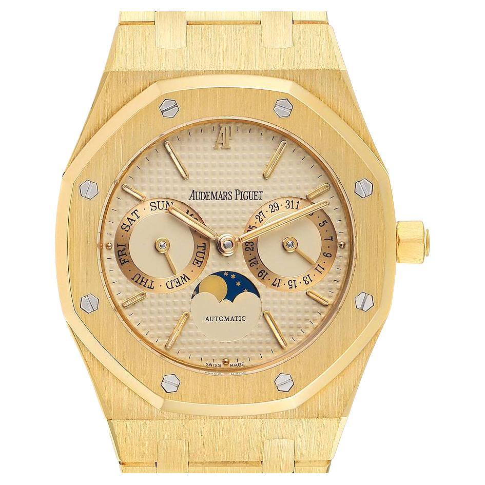 Audemars Piguet Royal Oak Yellow Gold Day Date Moonphase Mens Watch 25594 For Sale
