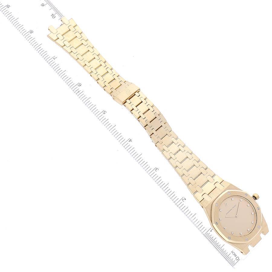 Men's Audemars Piguet Royal Oak Yellow Gold Diamond Dial Mens Watch For Sale