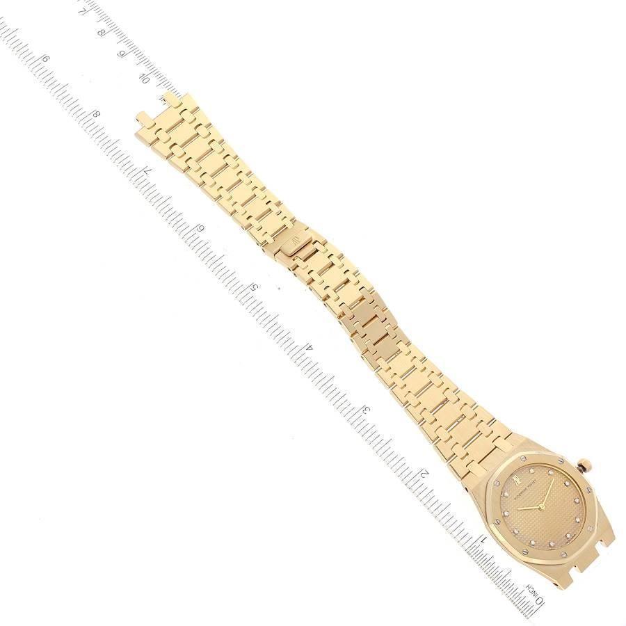 Audemars Piguet Royal Oak Yellow Gold Diamond Mens Watch 56303 Box ...