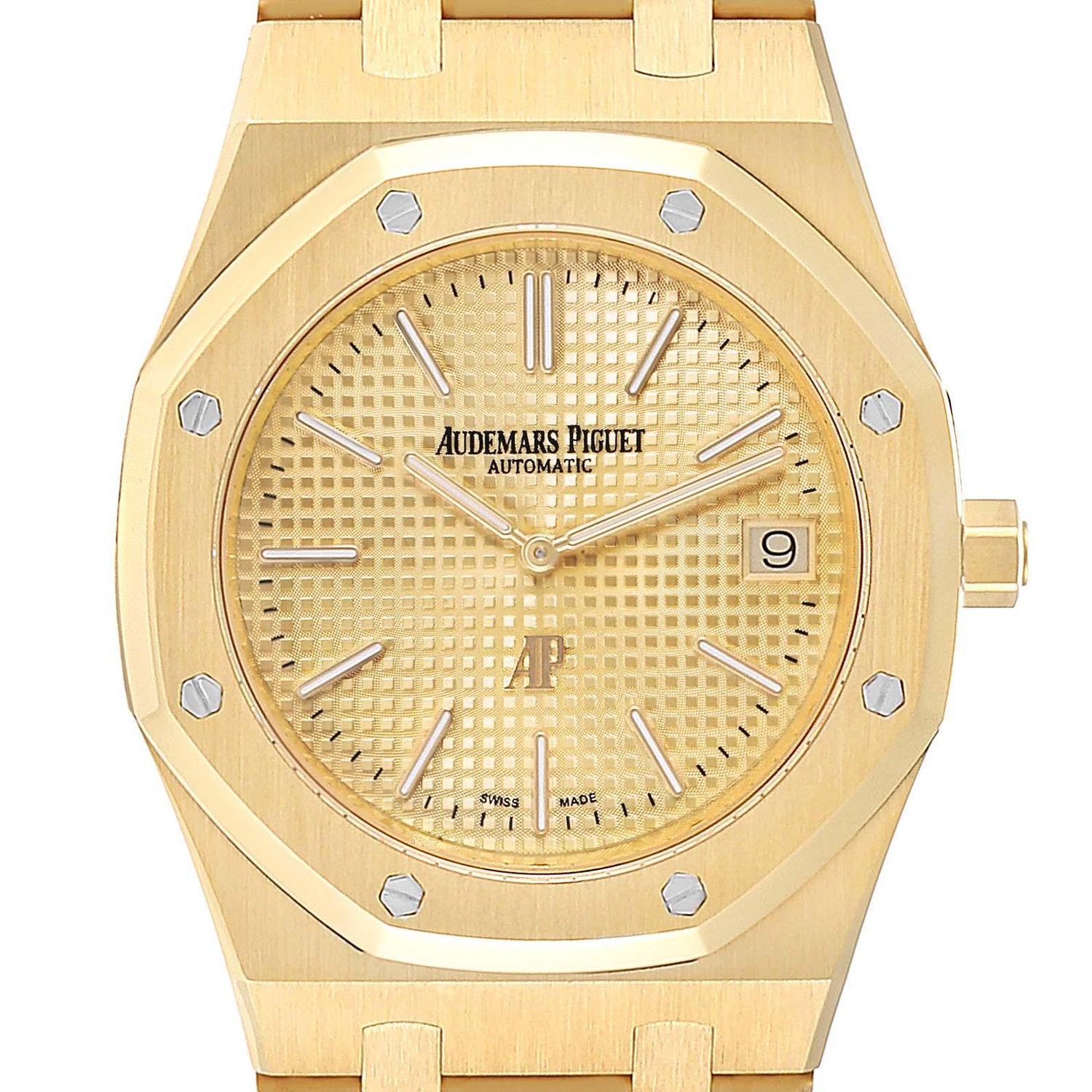Audemars Piguet Royal Oak Yellow Gold Men S Watch 15202ba Box Papers For Sale At 1stdibs