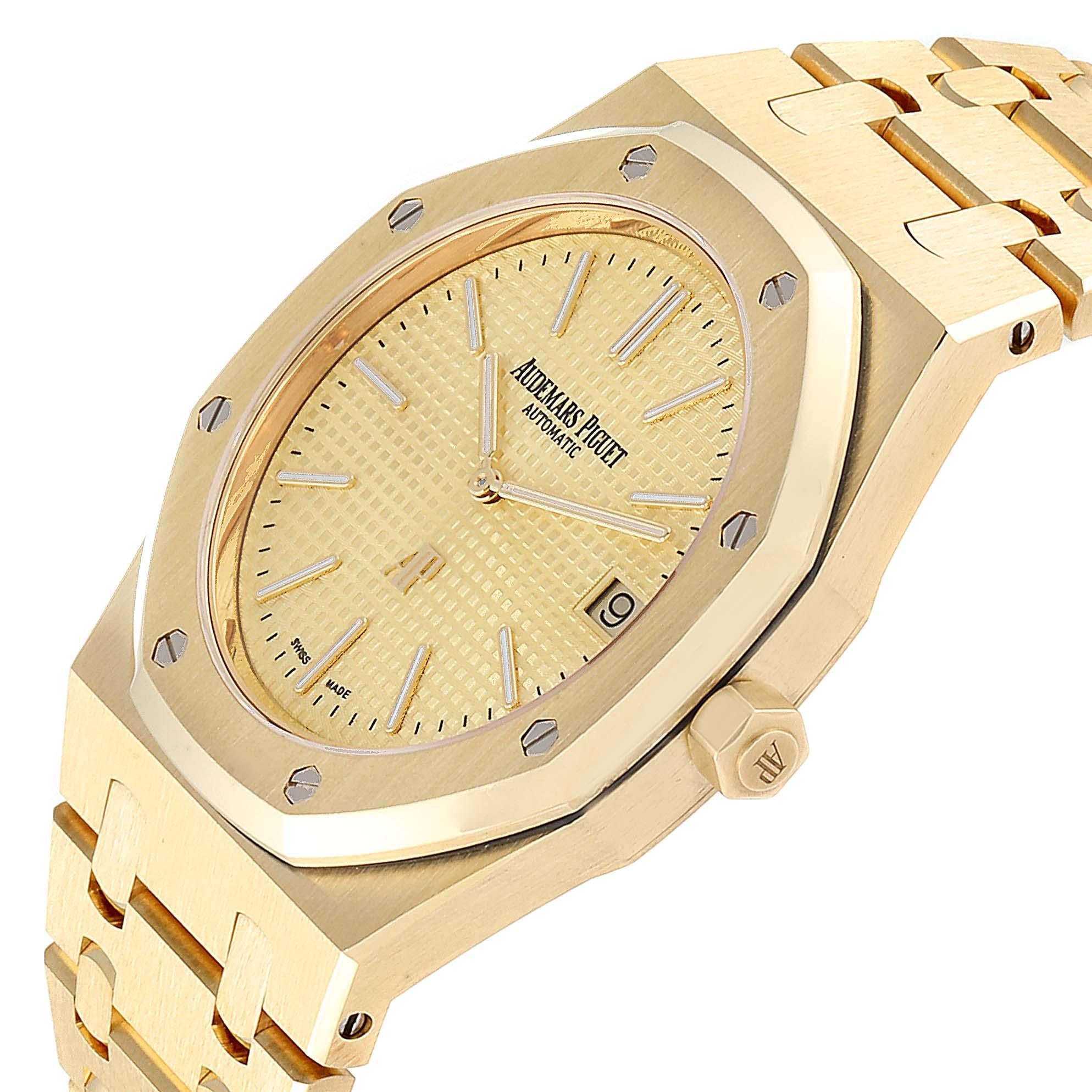 Audemars Piguet Royal Oak Yellow Gold Men's Watch 15202BA Box Papers 2