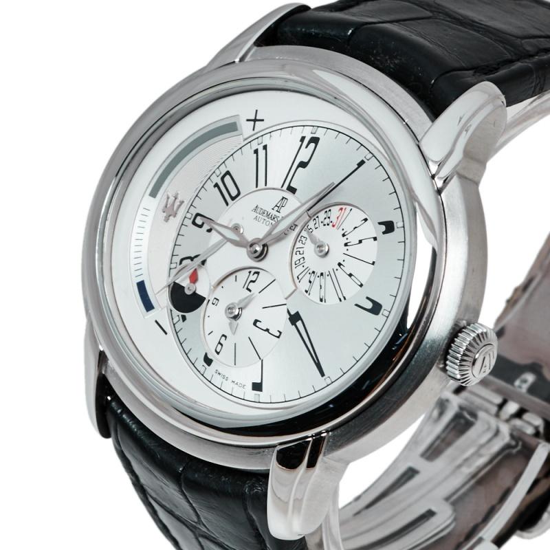 Audemars Piguet Silver White Stainless Steel Millenary Men's Wristwatch 47 mm 1