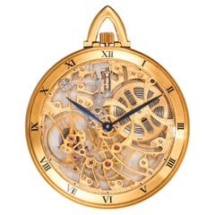 Montre de poche squelette Audemars Piguet en or jaune 18 carats, années 1980