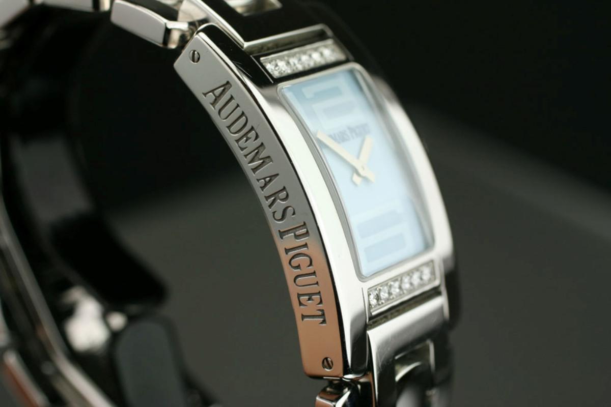 Women's or Men's Audemars Piguet Stainless Steel Diamond Large Promesse Quartz Wristwatch