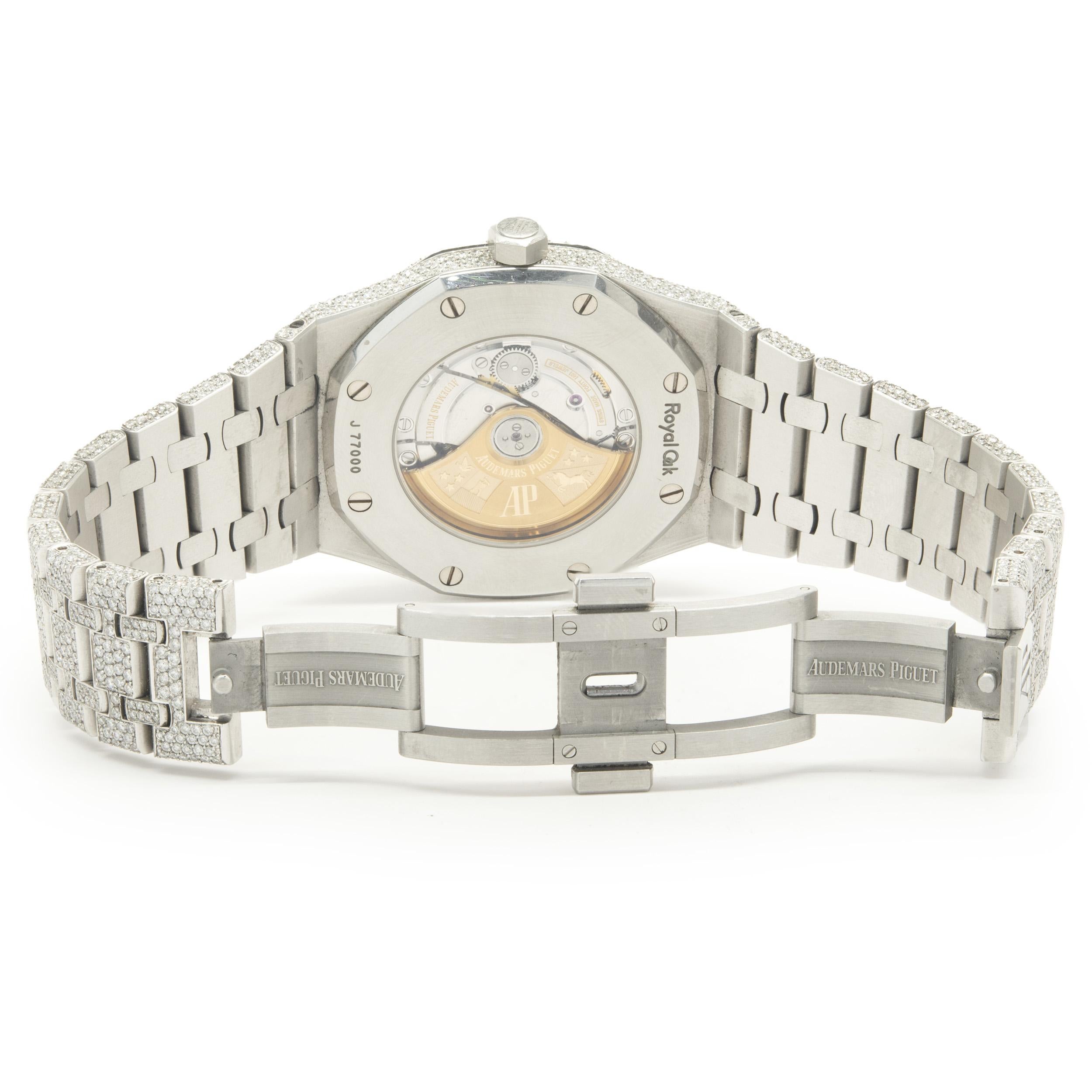 Audemars Piguet Edelstahl Royal Oak Diamanten in Maßanfertigung aus Royal Oak (Rundschliff)