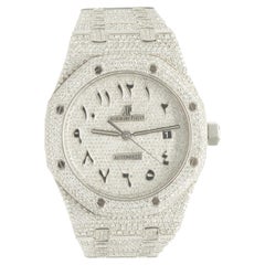 Audemars Piguet Royal Oak in acciaio inossidabile con diamanti incastonati