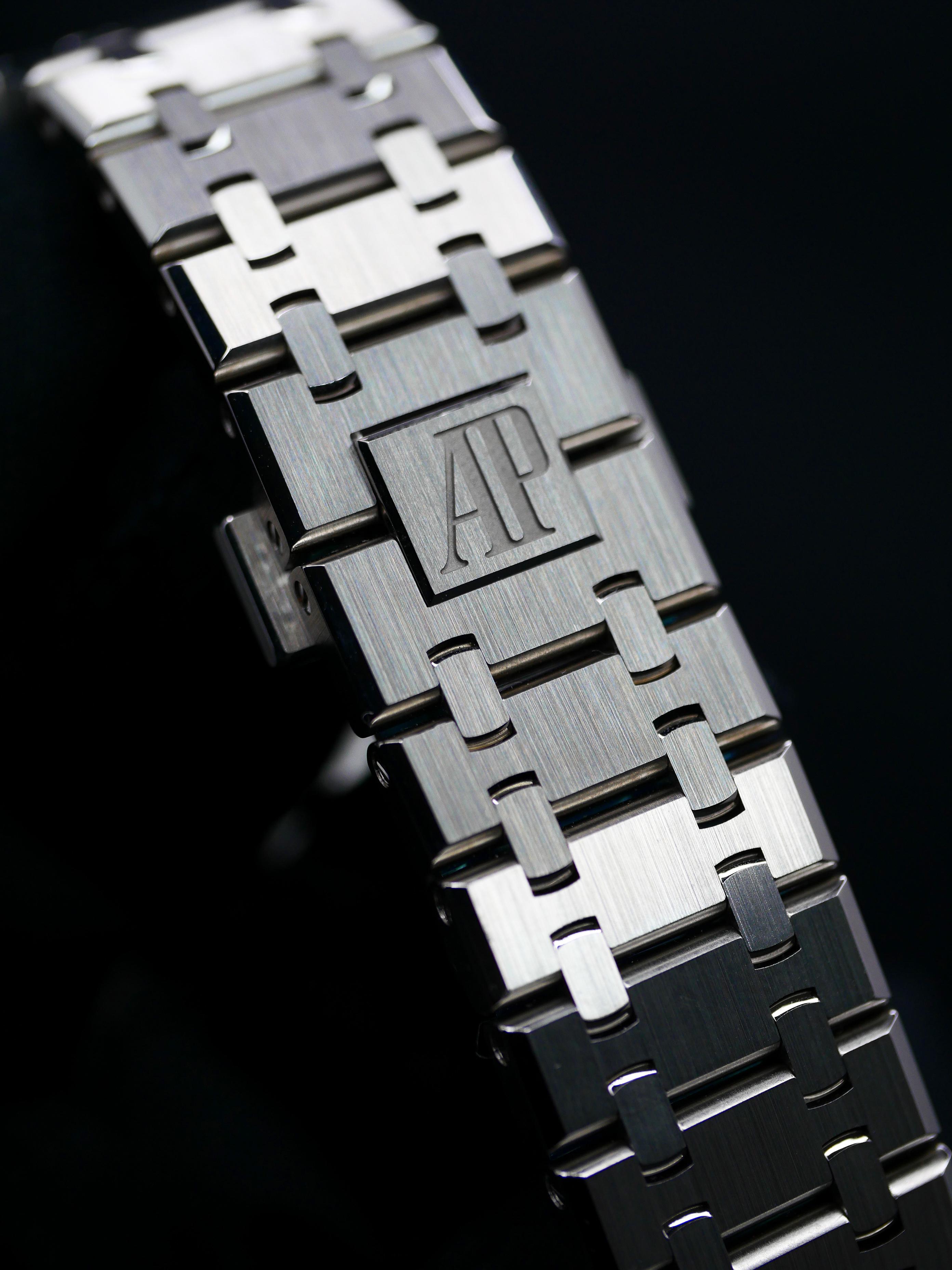 Audemars Piguet Stainless Steel Royal Oak Double Balance Skeleton Wristwatch For Sale 3