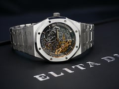 Audemars Piguet Stainless Steel Royal Oak Double Balance Skeleton Wristwatch