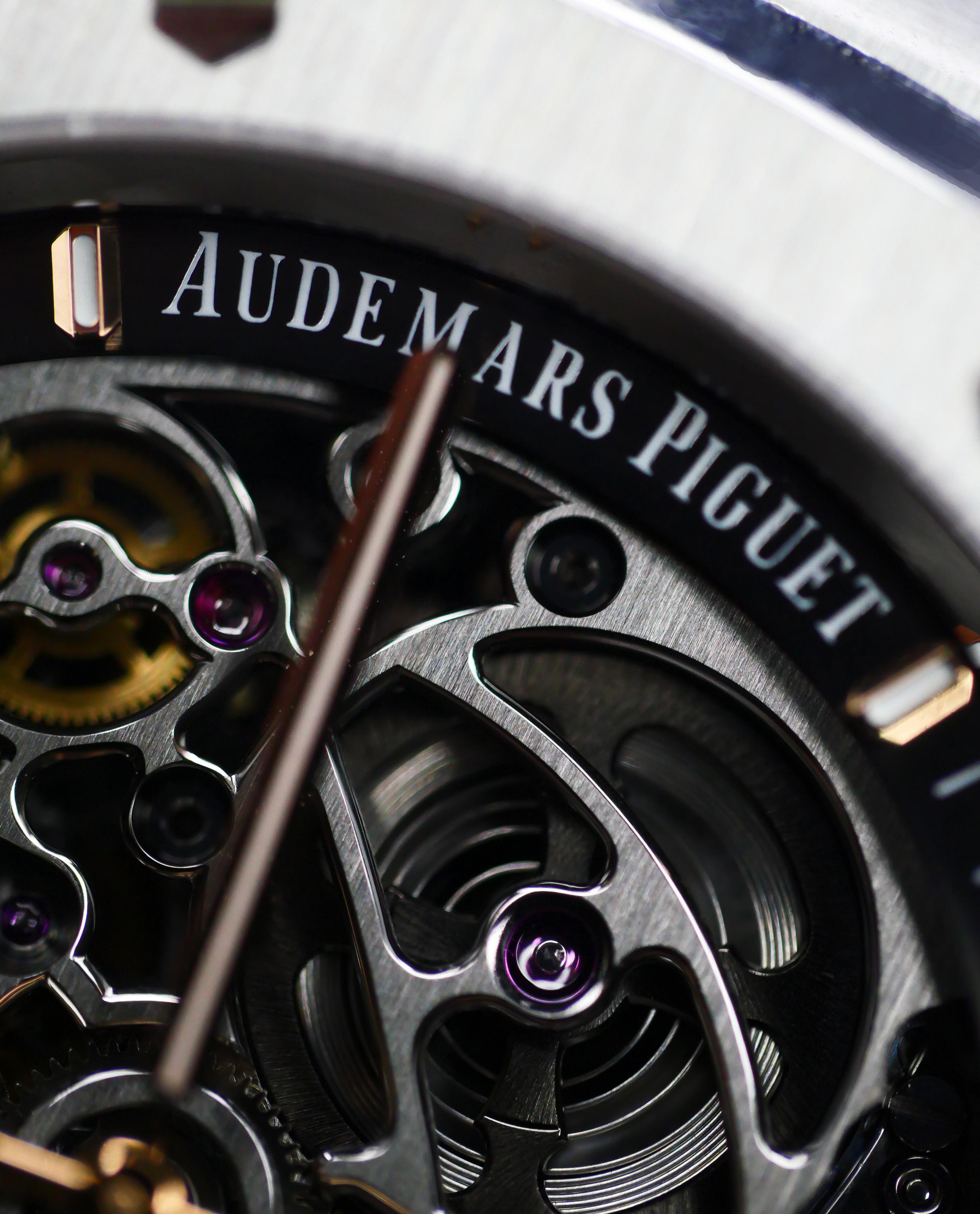 Women's or Men's Audemars Piguet Stainless Steel Royal Oak Double Balance Skeleton Wristwatch For Sale