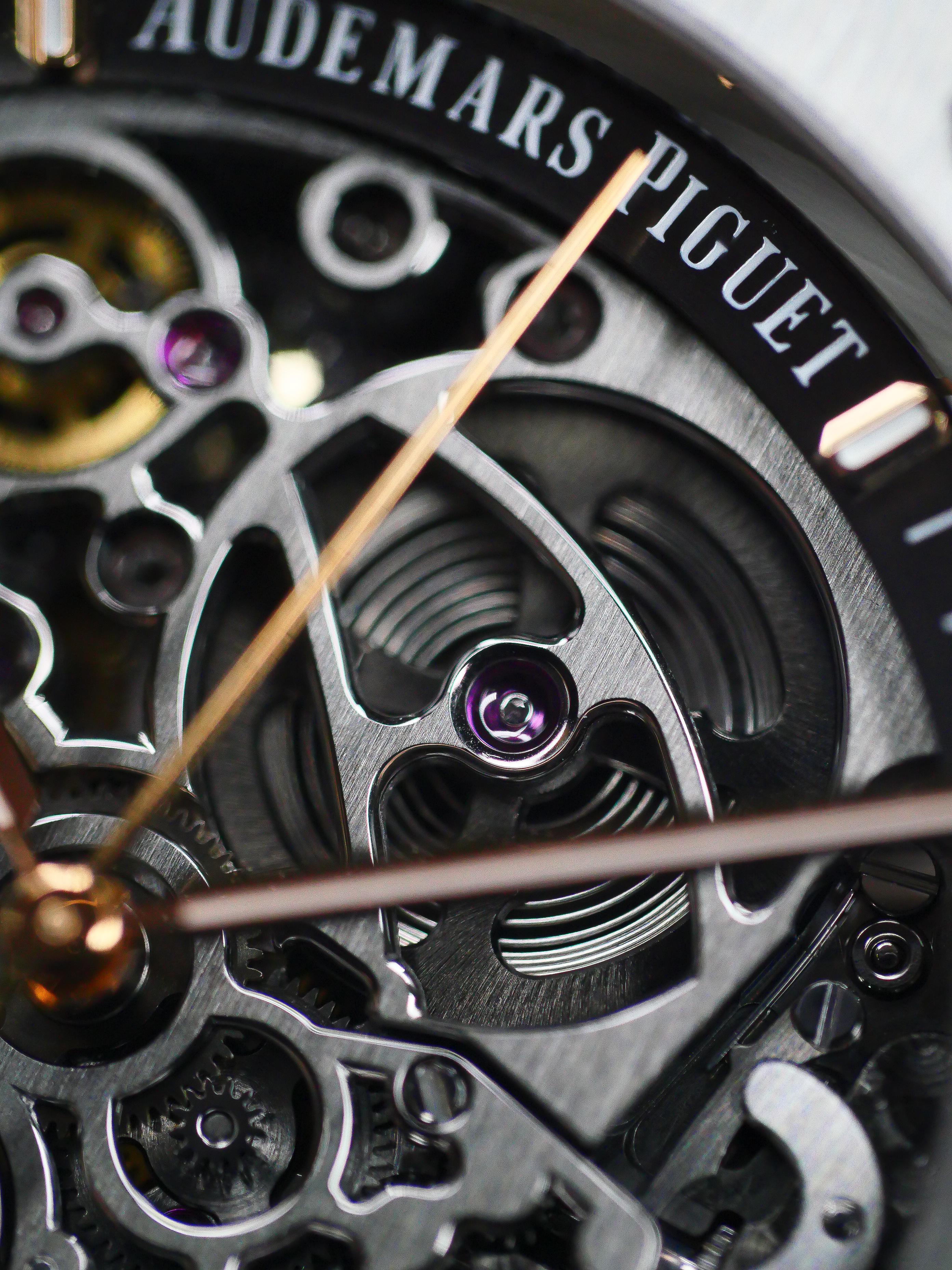 Audemars Piguet Stainless Steel Royal Oak Double Balance Skeleton Wristwatch For Sale 1