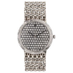 Audemars Piguet 
Star
 Pave Big Diamond Dial 18k White Gold Quartz 1990s