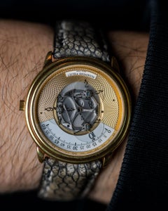 Audemars Piguet Star Wheel BA25720 Guilloche Dial 18k Yellow Gold 1990s