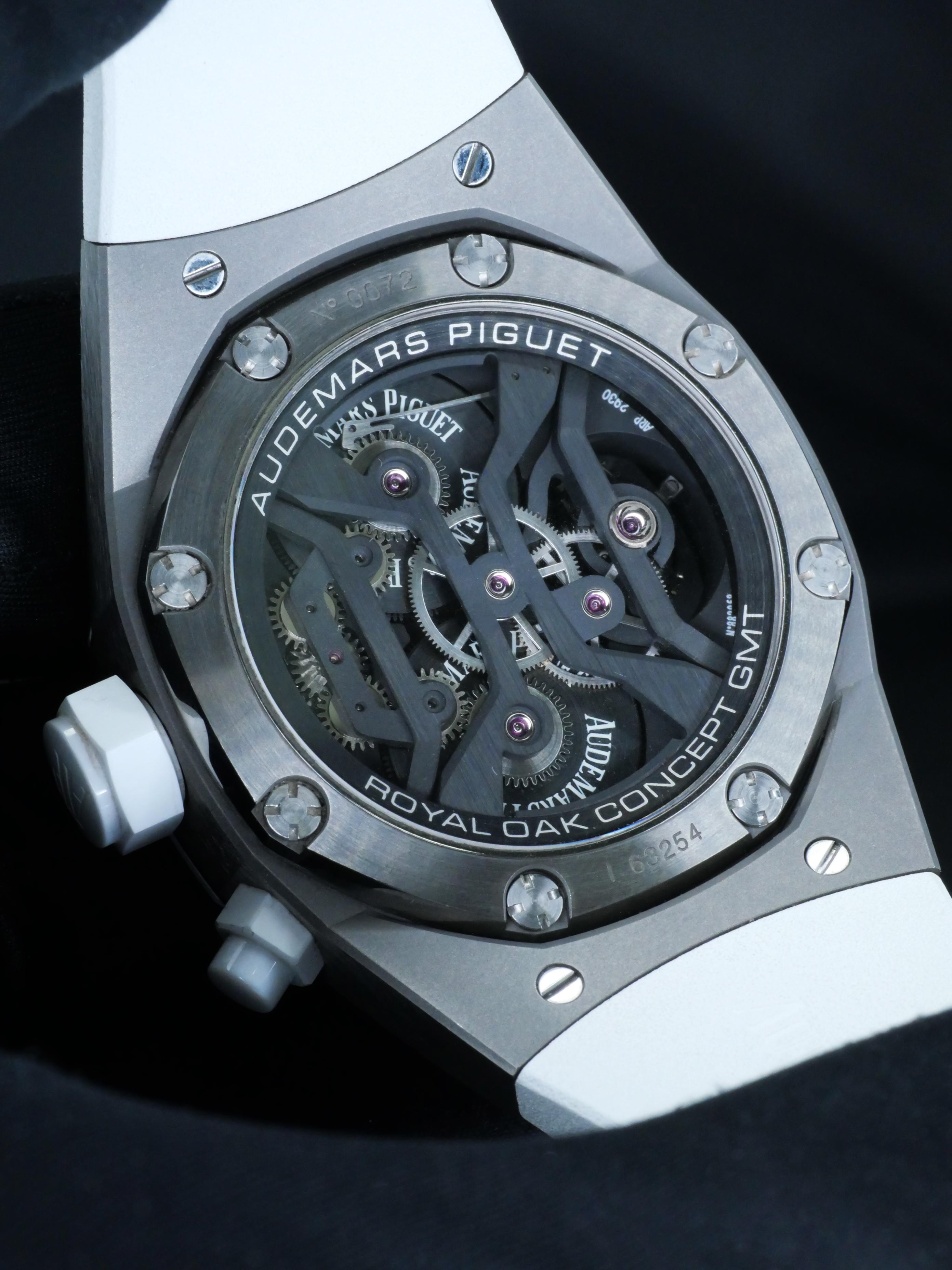 Audemars Piguet titanium Royal Oak Concept GMT Tourbillon Manual Wind Wristwatch For Sale 4