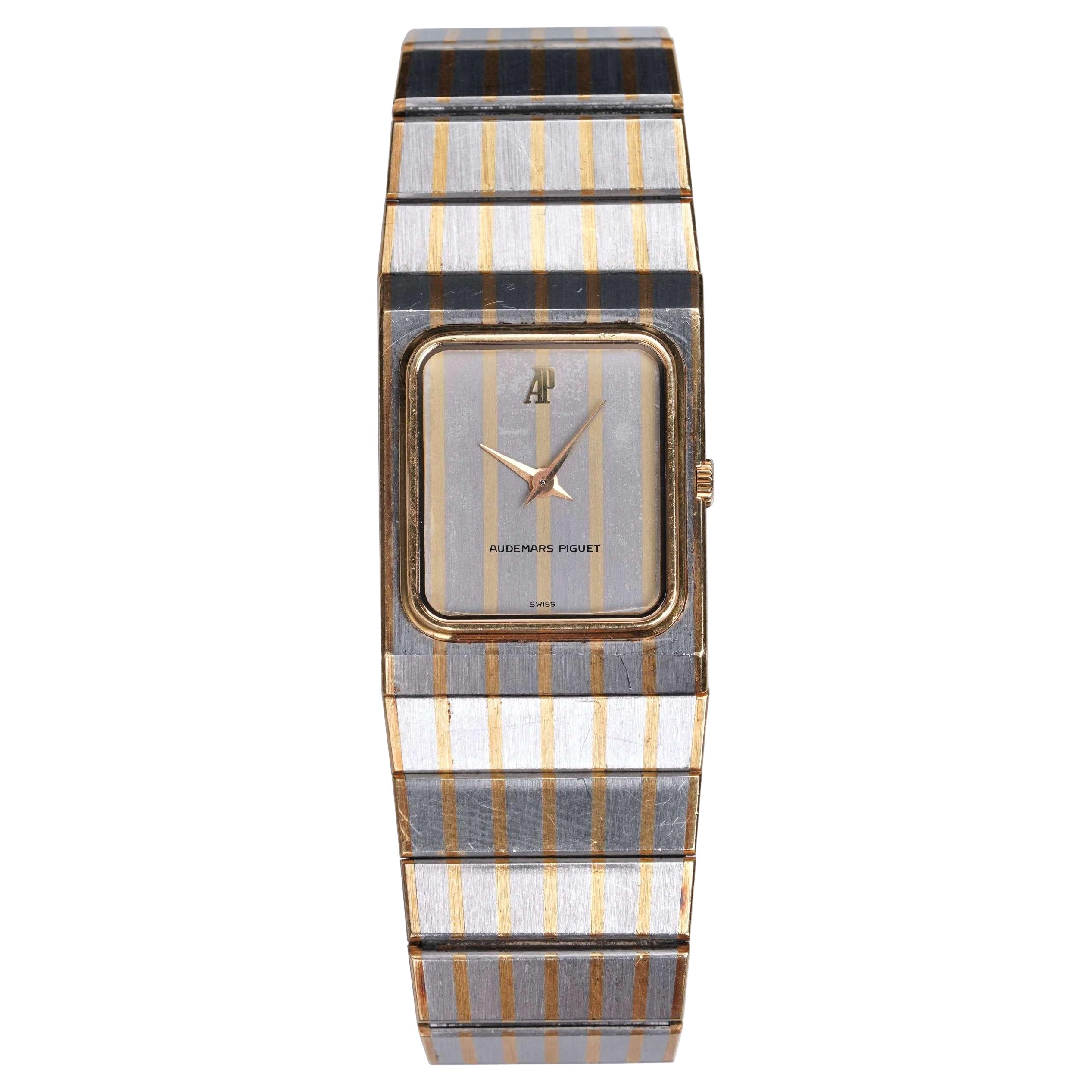 Montre Audemars Piguet Zebra bicolore en acier inoxydable, années 1970 en vente