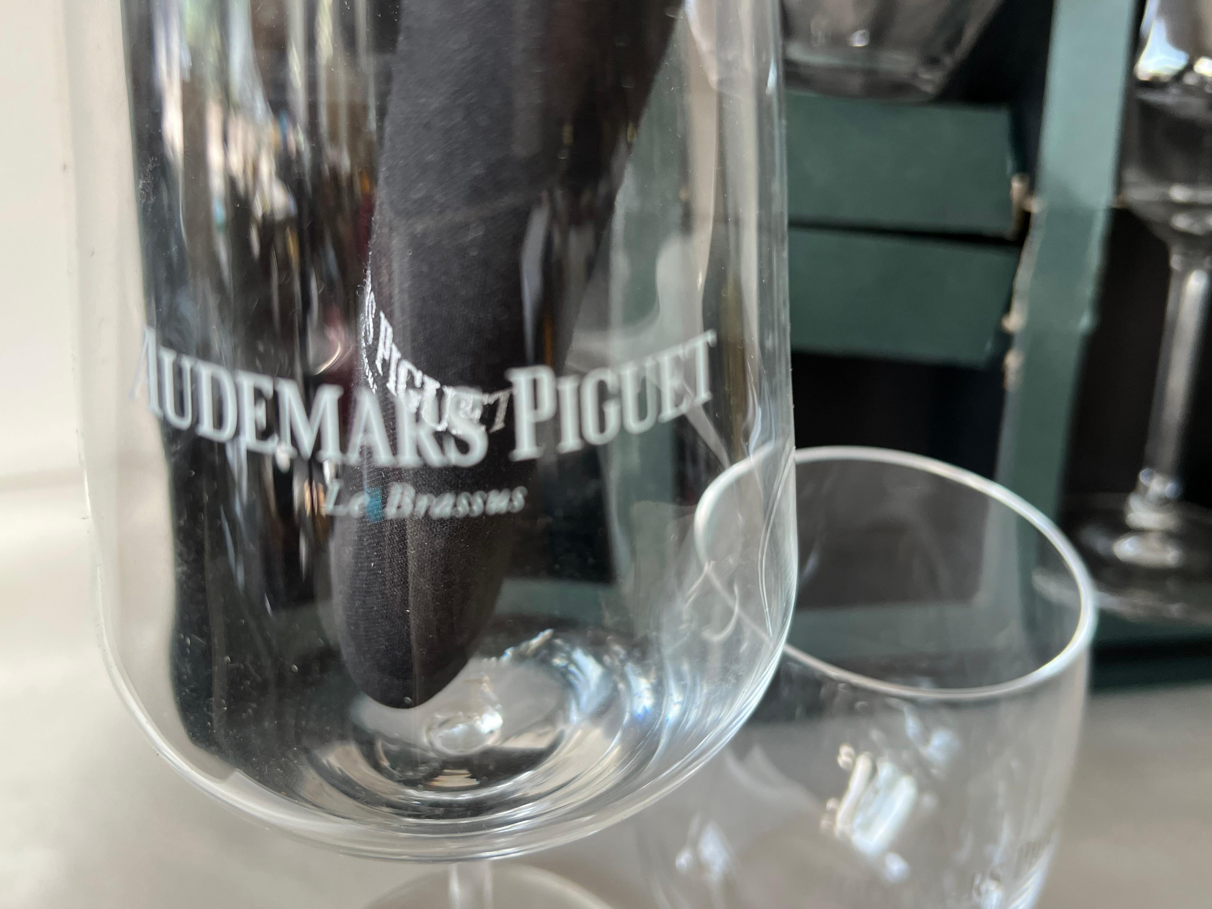 Audemars Piguet Unused Crystal Wine Glasses VIP Promotional In Good Condition For Sale In St.Petersburg, FL