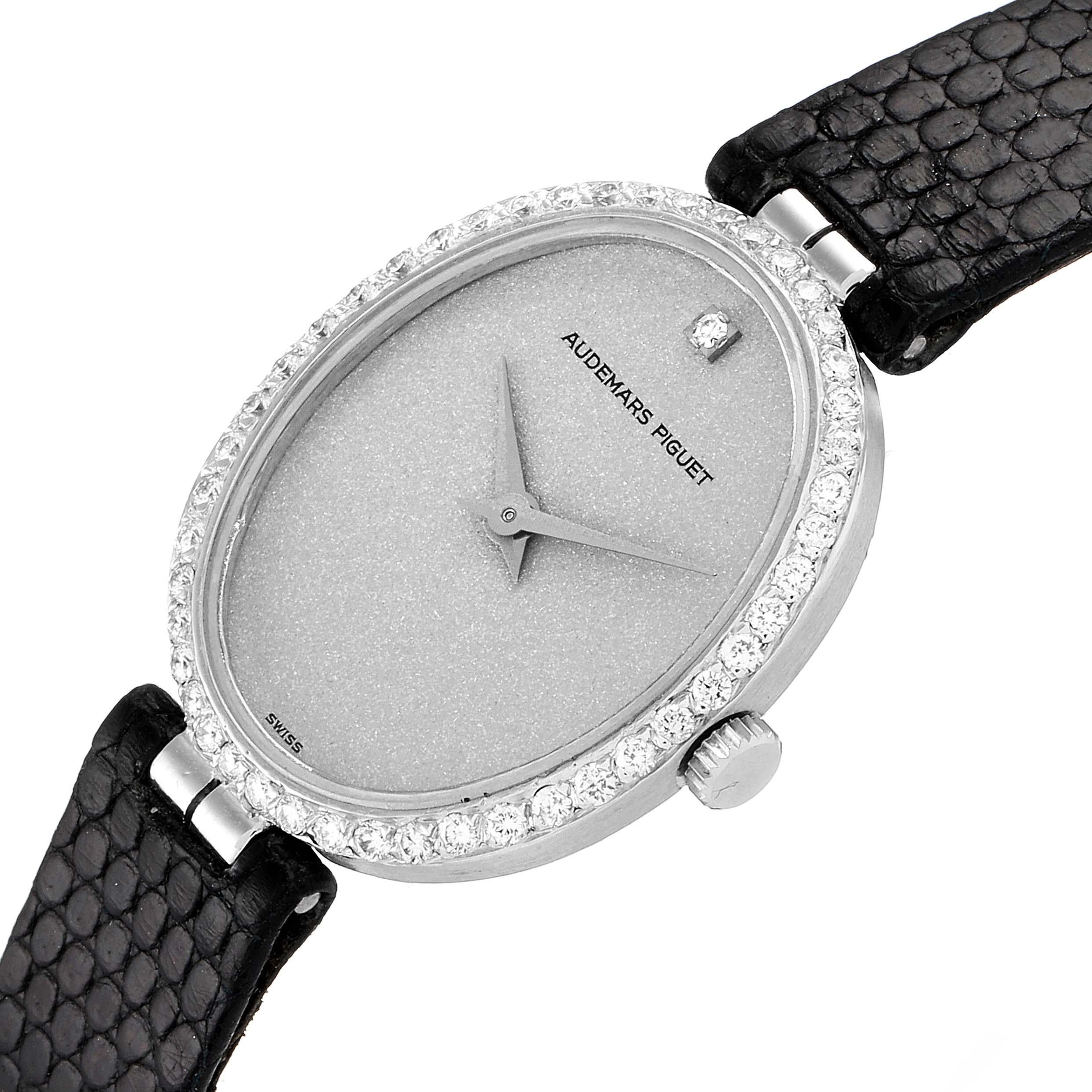 Audemars Piguet Vintage 18k White Gold Diamond Ladies Watch 7073BC 2