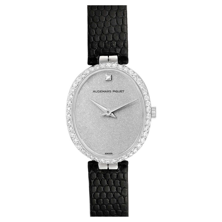 Audemars Piguet Vintage 18k White Gold Diamond Ladies Watch 7073BC For ...