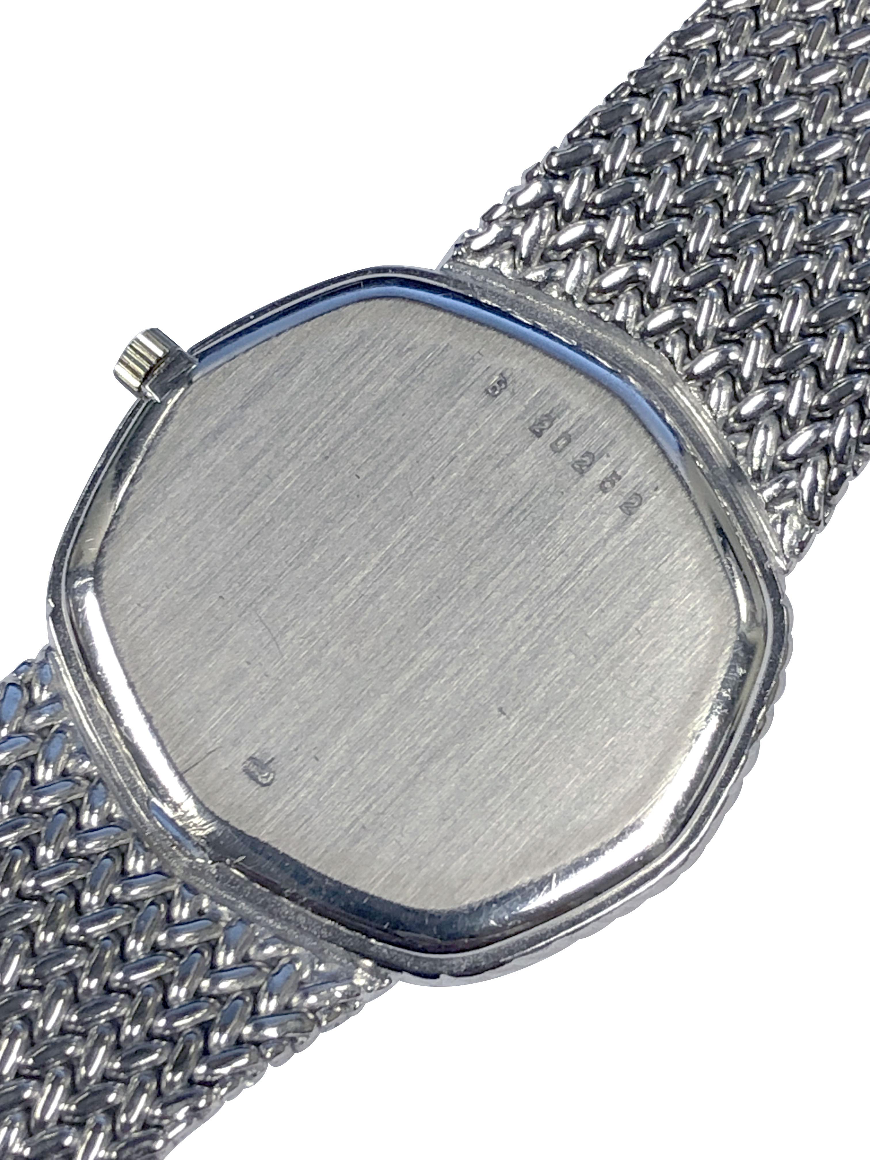 Audemars Piguet Vintage Cobra White Gold and Diamond Gents Wrist Watch In Excellent Condition For Sale In Chicago, IL
