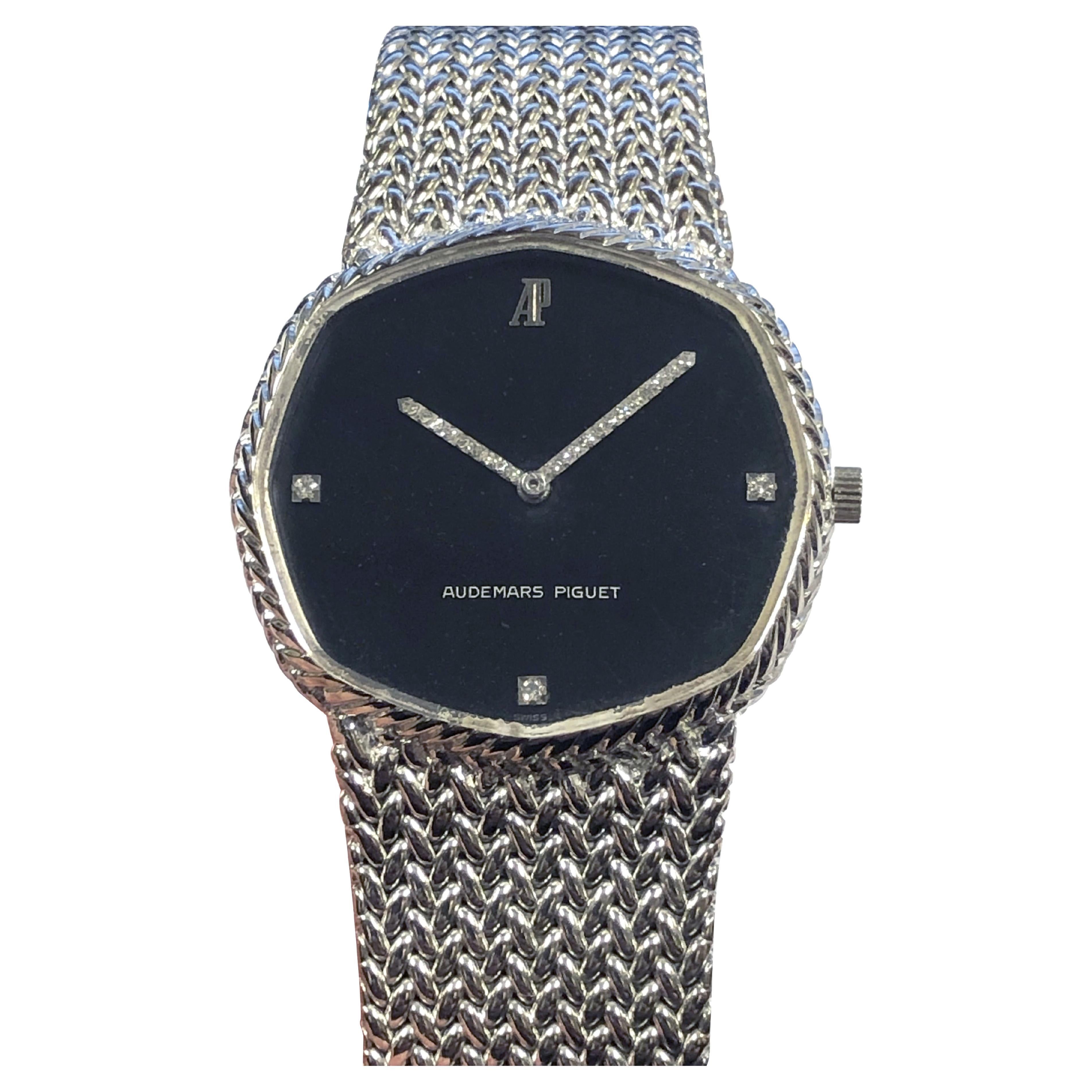 Audemars Piguet Vintage Cobra White Gold and Diamond Gents Wrist Watch