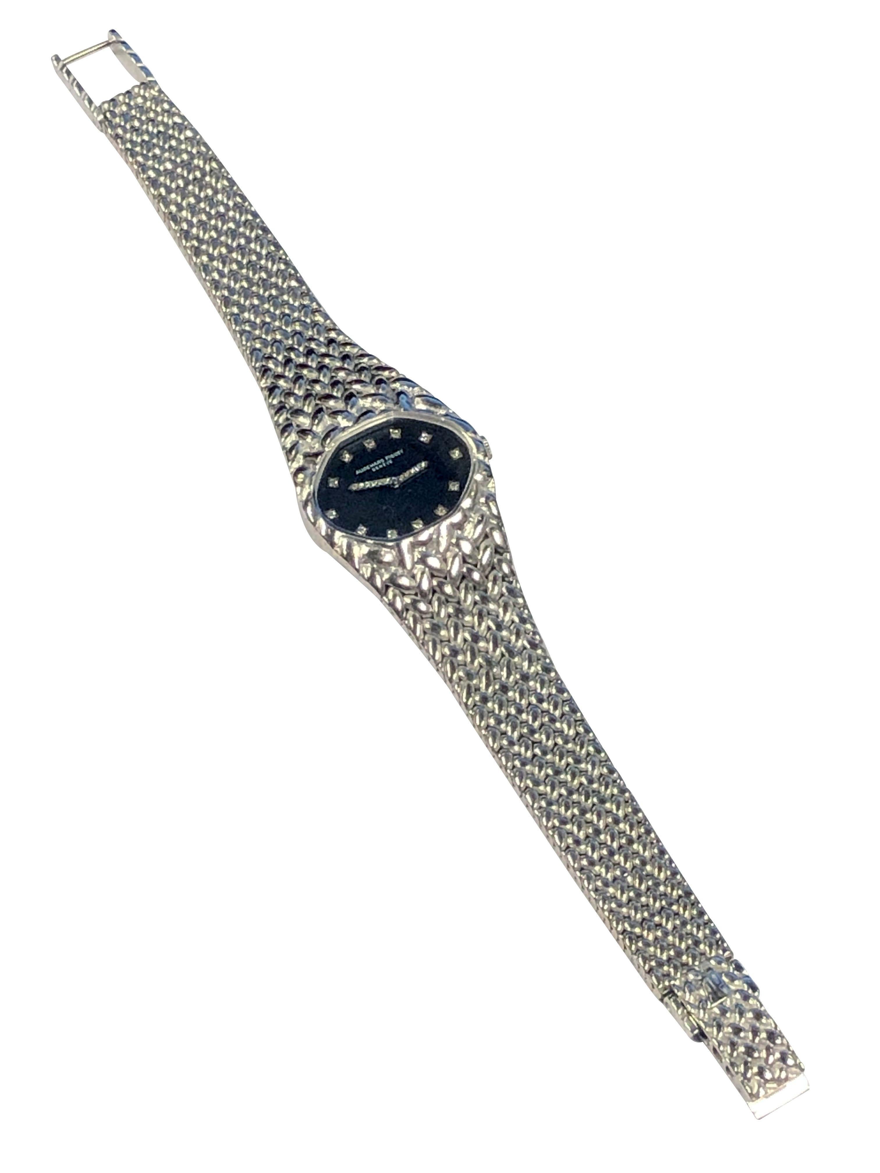 Mechanische Damen-Armbanduhr von Audemars Piguet aus Weißgold und Diamanten im Zustand „Hervorragend“ in Chicago, IL
