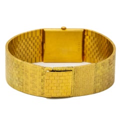 Audemars Piguet Vintage Rectangular Men's Manual 18 Karat Yellow Gold Champagne