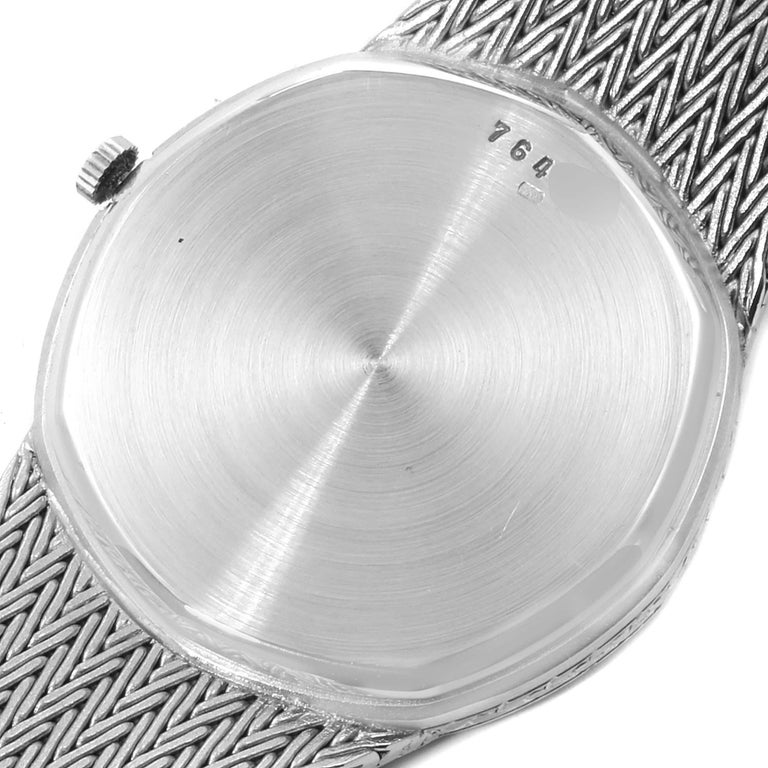 Audemars Piguet White Gold Blue Dial Diamond Vintage Mens Watch For ...