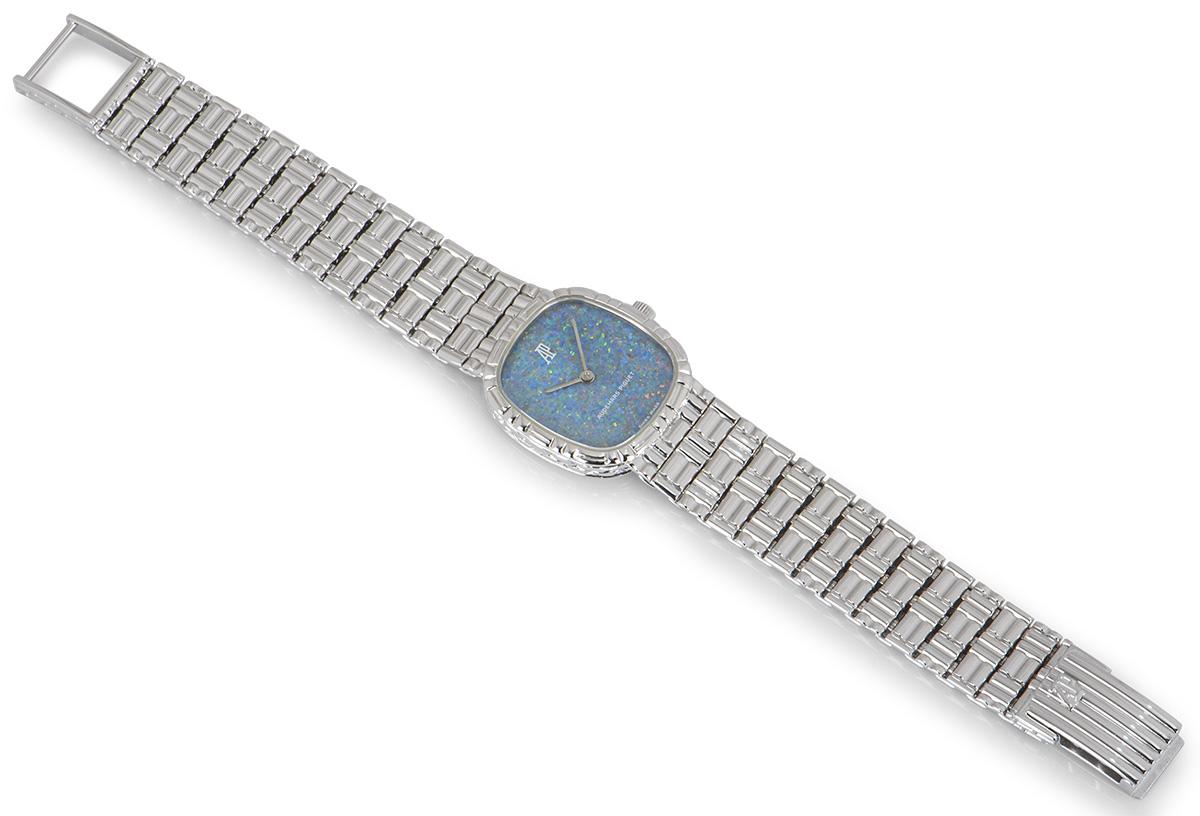 Uncut Audemars Piguet White Gold Blue Opal Dial Cocktail Dress Watch