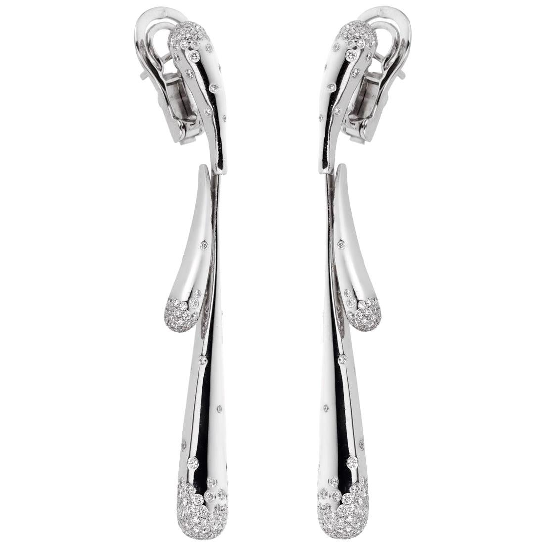 Audemars Piguet White Gold Diamond Drop Earrings