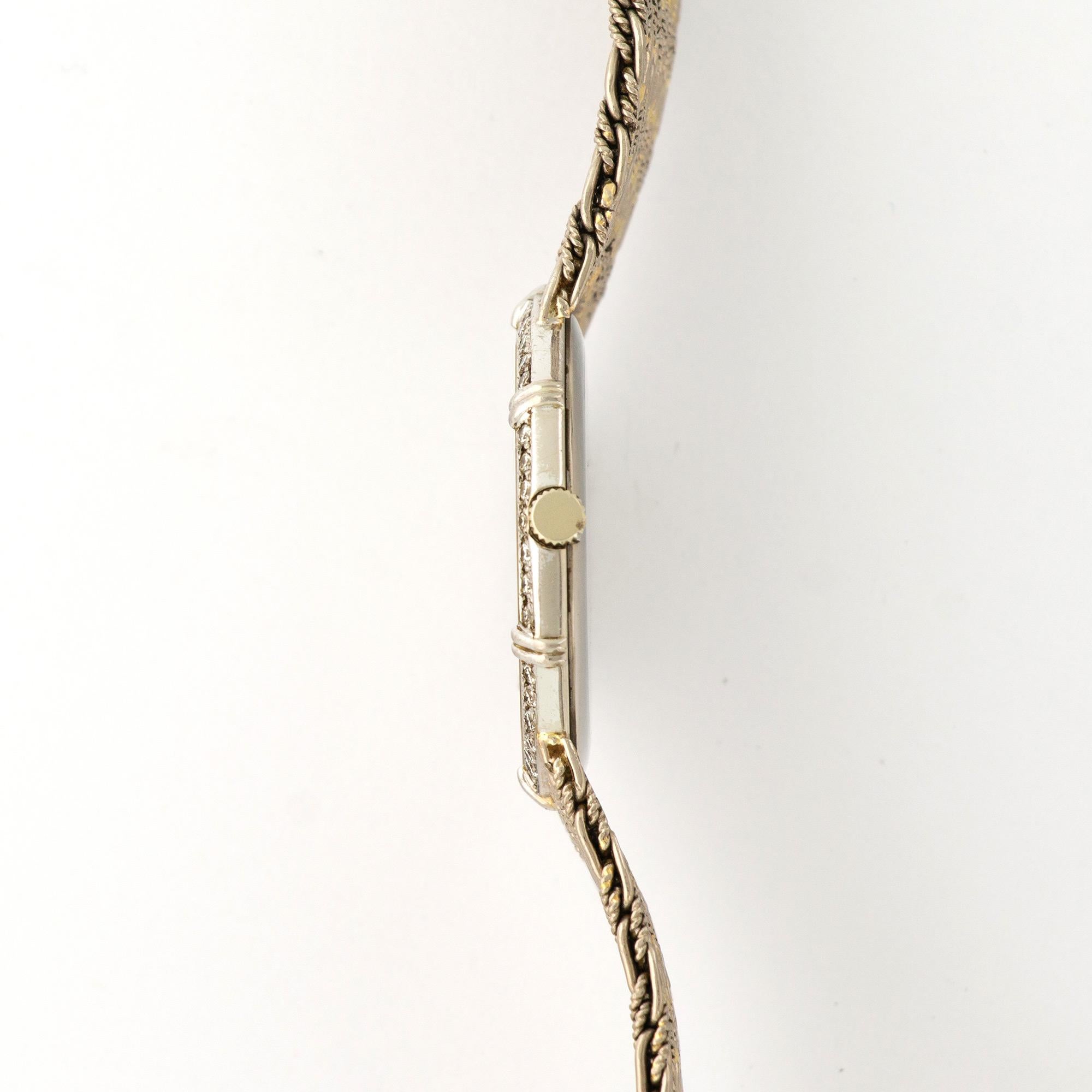 Modern Audemars Piguet White Gold Diamond Manual Wristwatch, circa 1970s