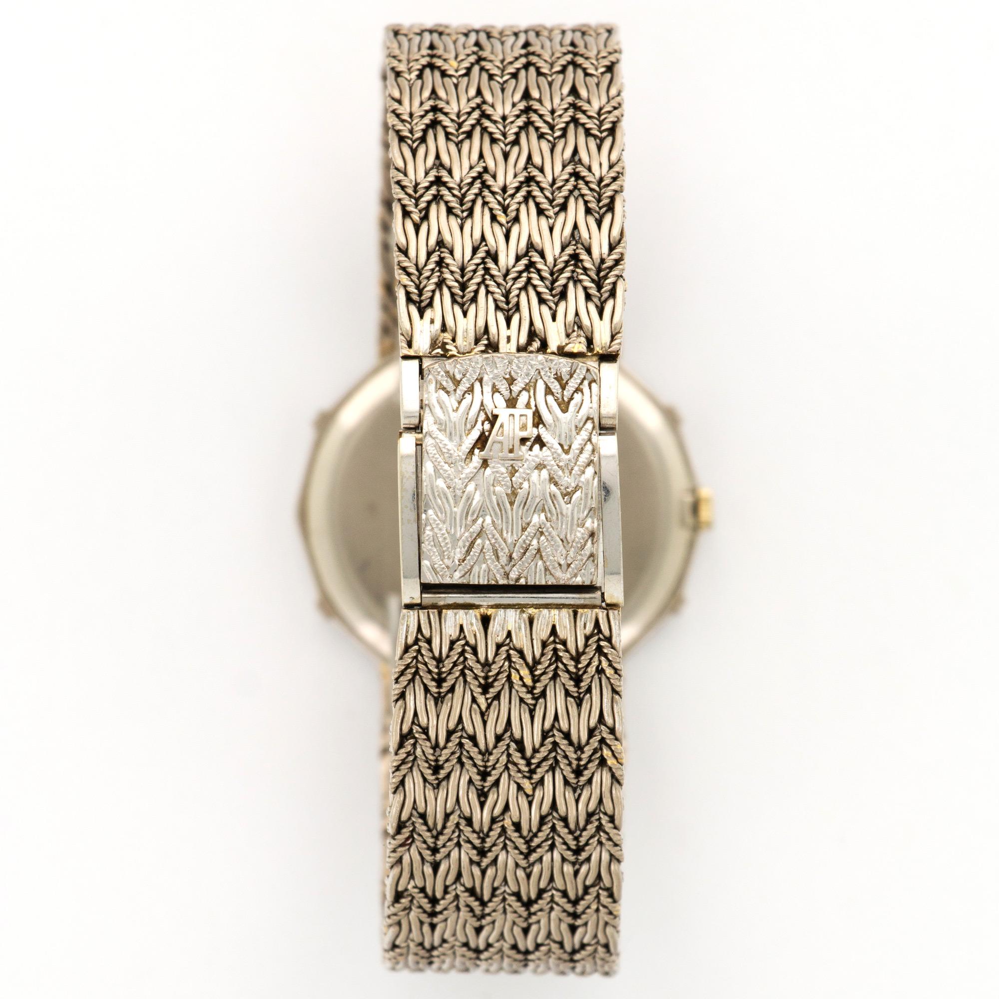 Audemars Piguet White Gold Diamond Manual Wristwatch, circa 1970s In Excellent Condition In Beverly Hills, CA