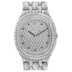 Audemars Piguet White Gold Sapphire Diamond Dial Unisex Watch 56478
