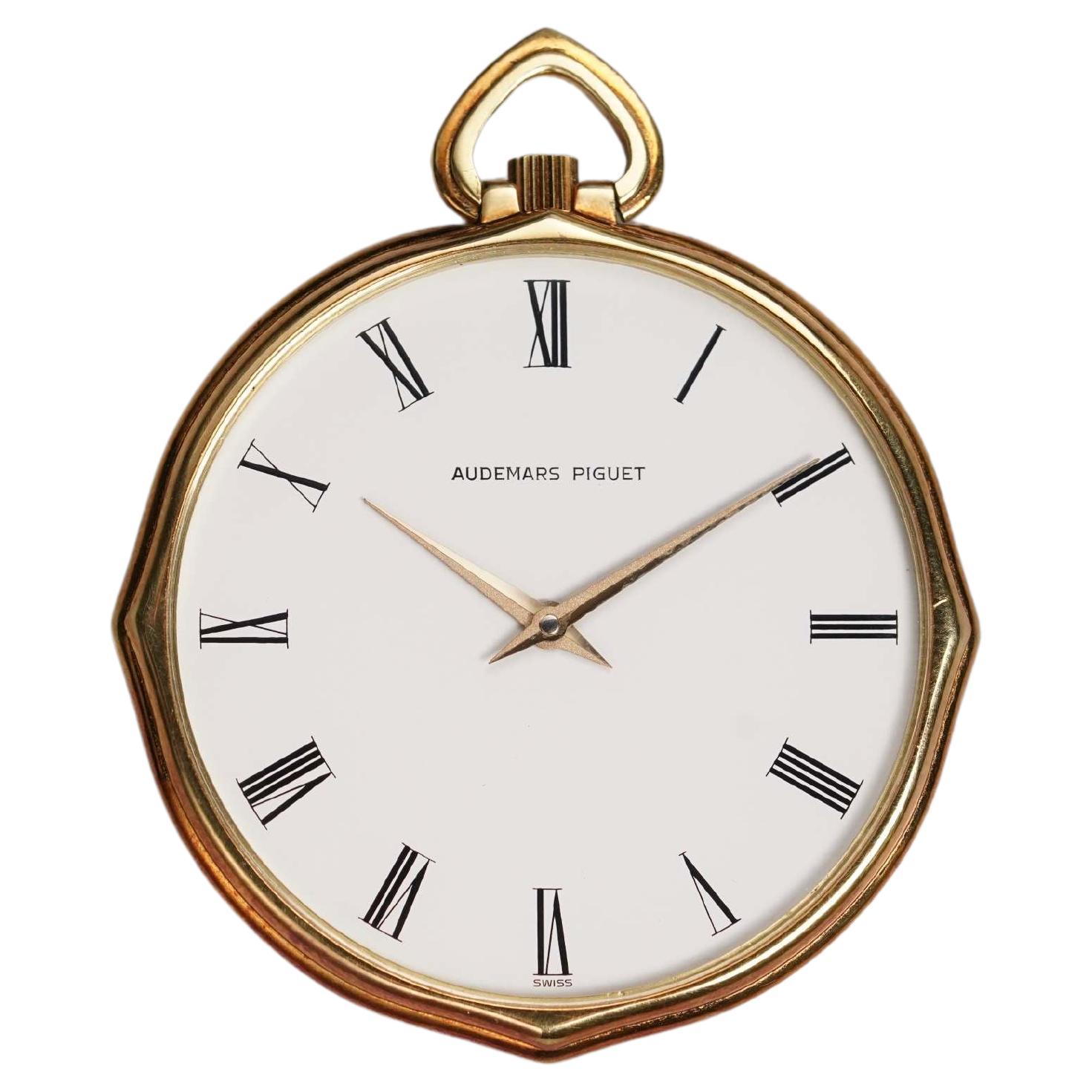 Audemars Piguet White Roman Dial Watch in 18K Yellow Gold, 1980s