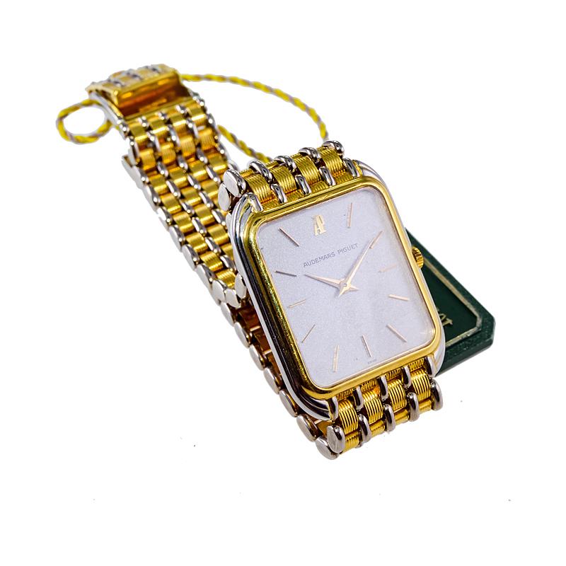 Handuhr von Audemars Piguet, Gelb- und Weißgold Ultra Thin, 1980er-Jahre 9