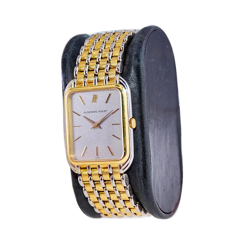 Handuhr von Audemars Piguet, Gelb- und Weißgold Ultra Thin, 1980er-Jahre 1