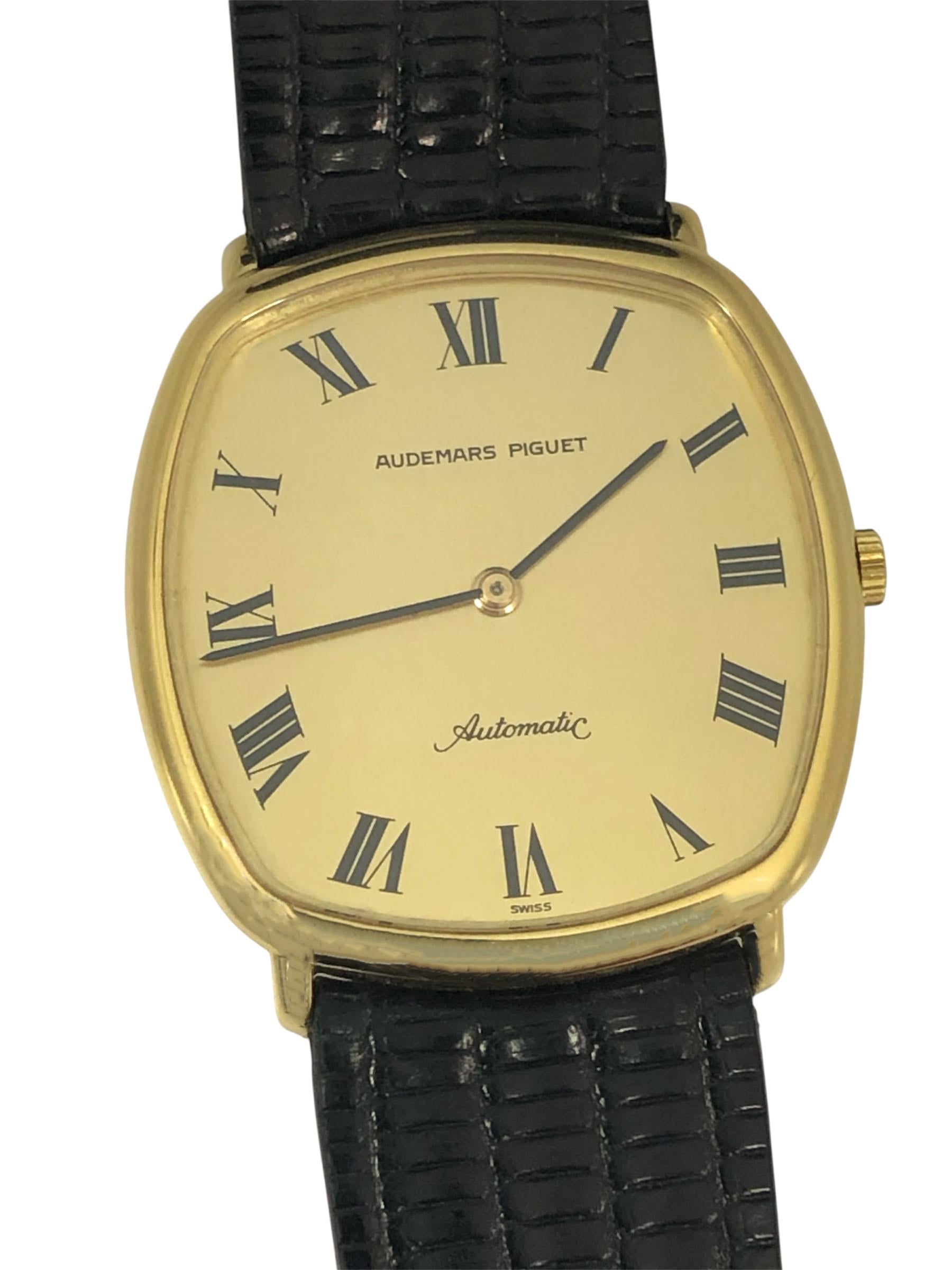 Audemars Piguet Gelbgold Ellipse Automatik-Armbanduhr im Angebot 1