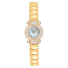 Audemars Piguet Yellow Gold Mother of Pearl Diamond Sapphire Ladies Watch