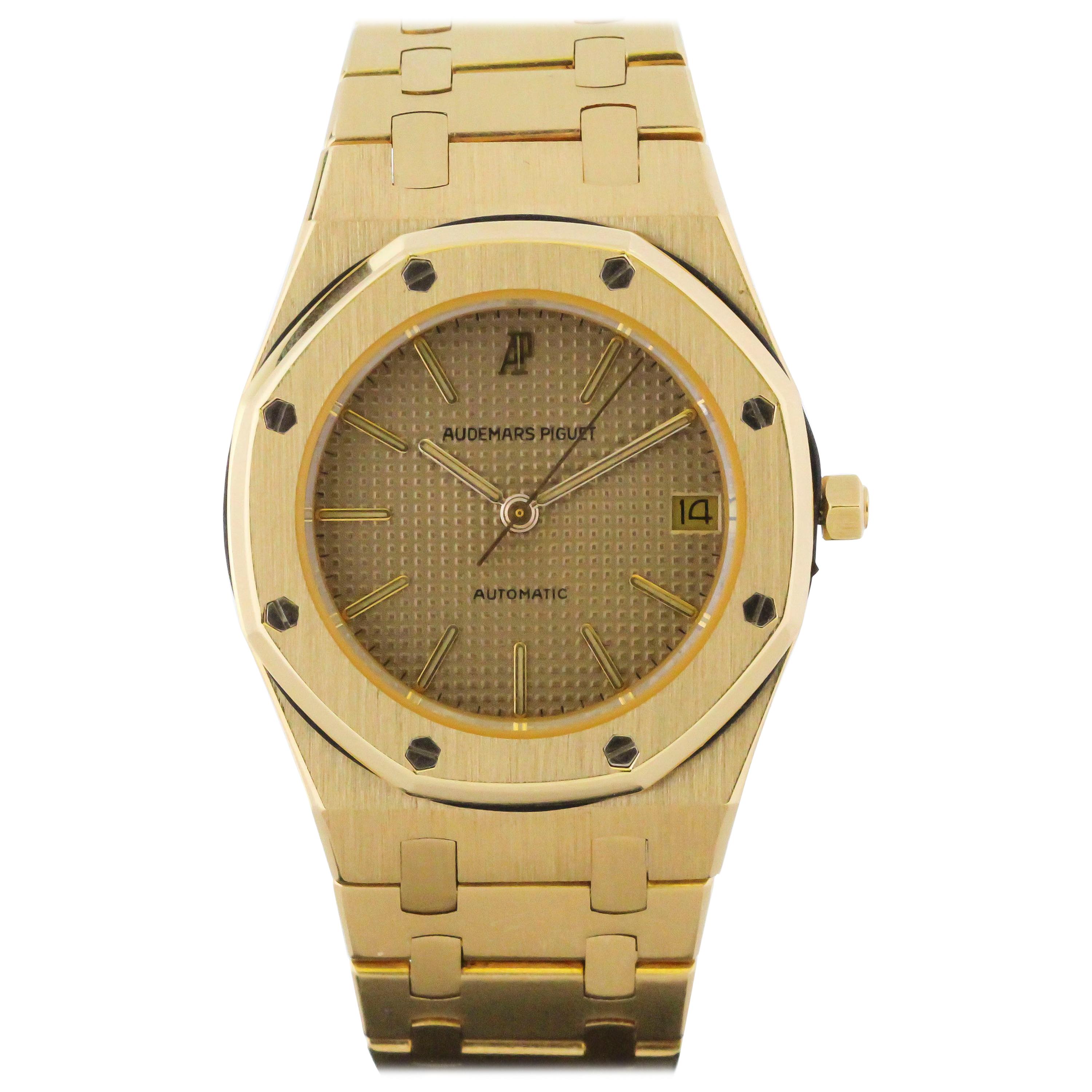 Audemars Piguet Yellow Gold Royal Oak automatic Wristwatch, circa 1990s