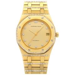 Audemars Piguet Yellow Gold Royal Oak Diamond Watch