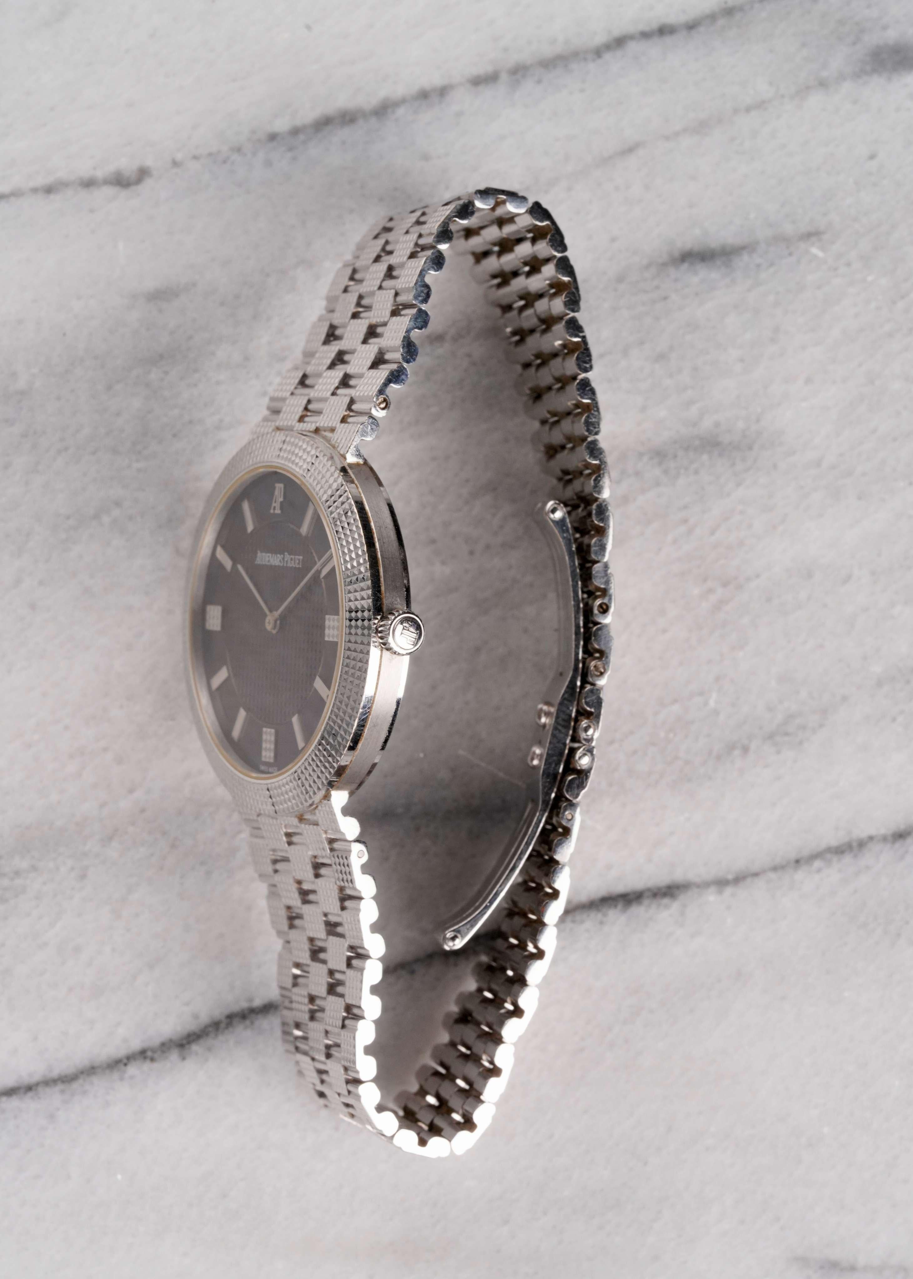 Montre Audemars Piguet A Klein en or blanc 18 carats, 1994 Bon état - En vente à New York, NY