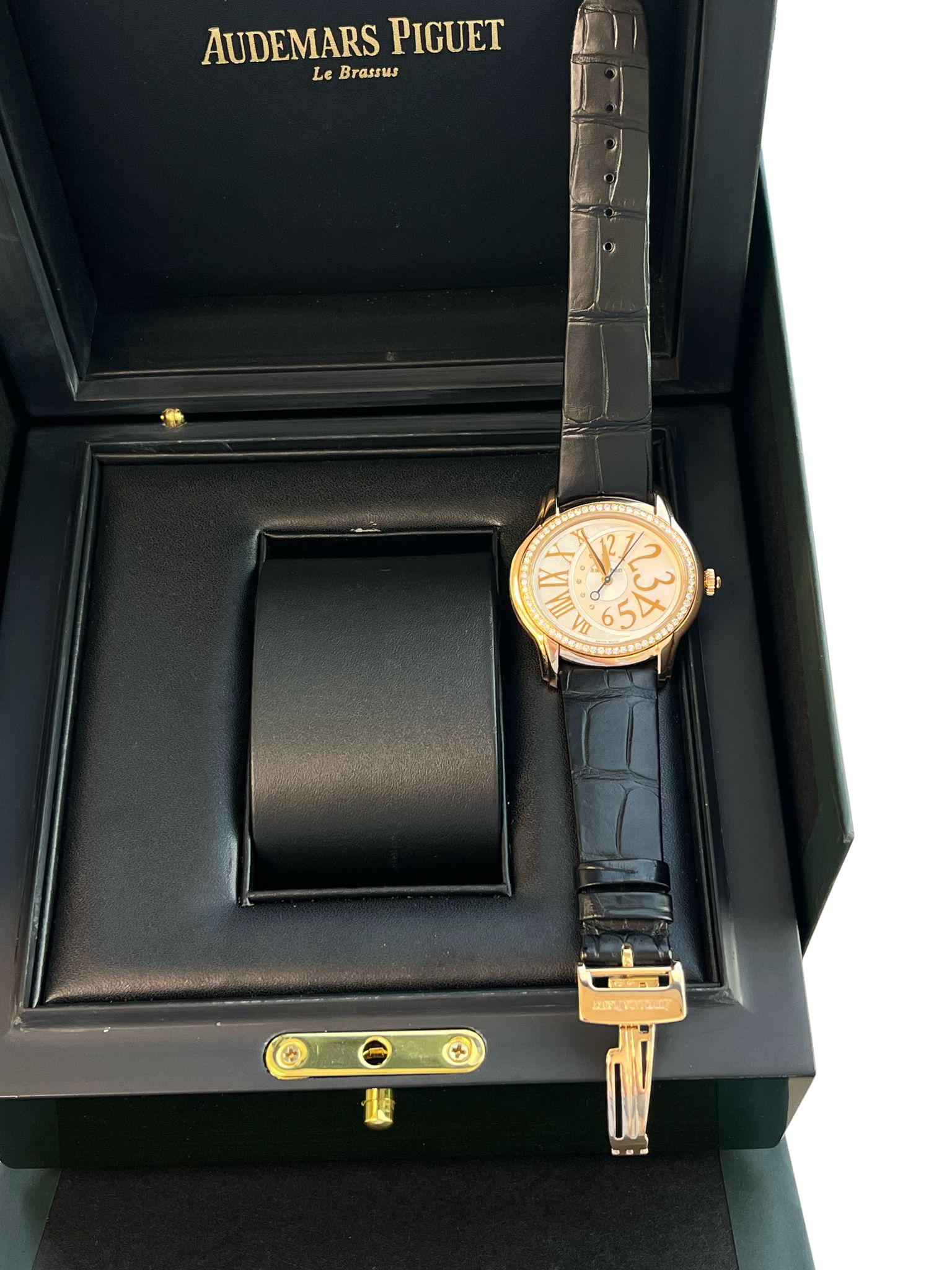 Audermars Piguet Ladies Millernary 18k Rose Gold 77301OR.ZZ.D015CR.01 Q5BZCR For Sale 8